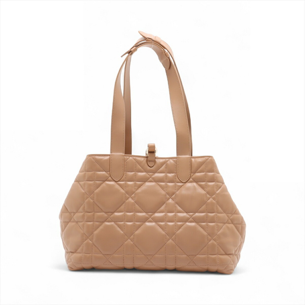 Dior Christian Leather Toujours Handbag Cannage Beige